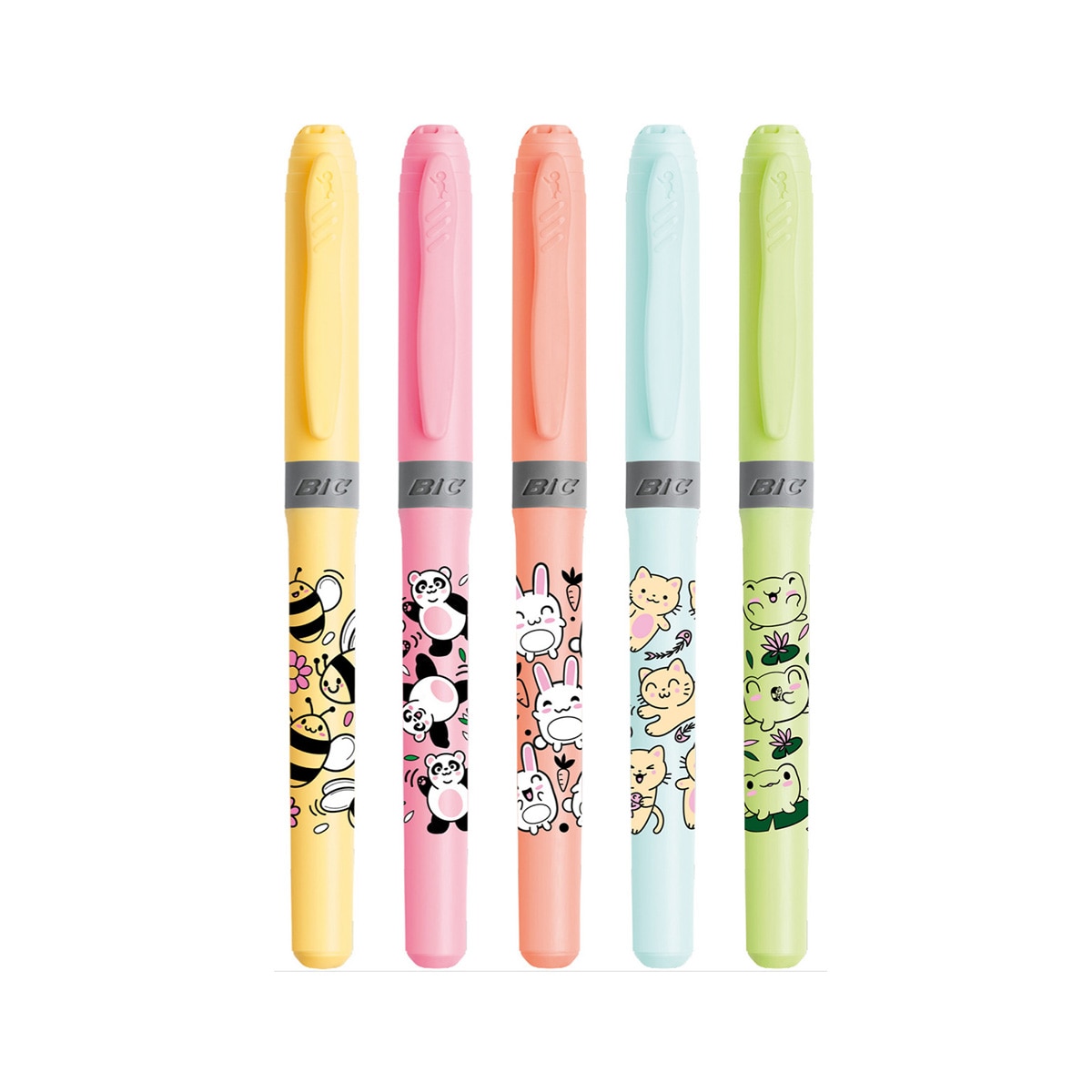 Marcadores Fluorescentes Highlighter Grip Kawai Pastel 5 unidades Multicolor-2