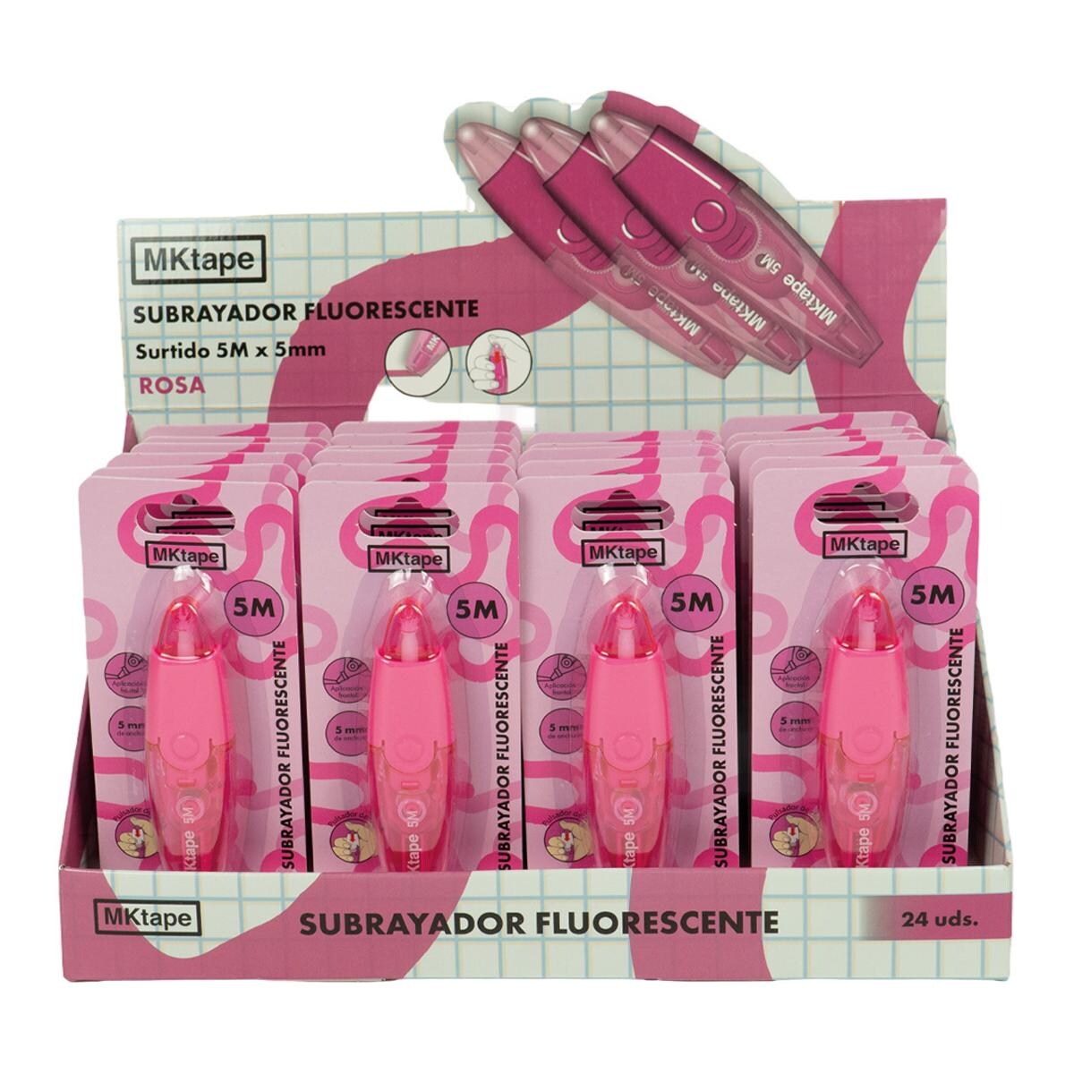 Subrayador Rosa Subrayador Fluoescente en Cinta 5 mts. Rosa Mktape · Mktape · El Corte ...