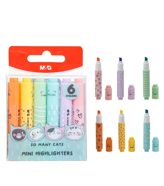 Imagem 0 de Marcador So many cats II Mini 6 Cores Pastel M&G