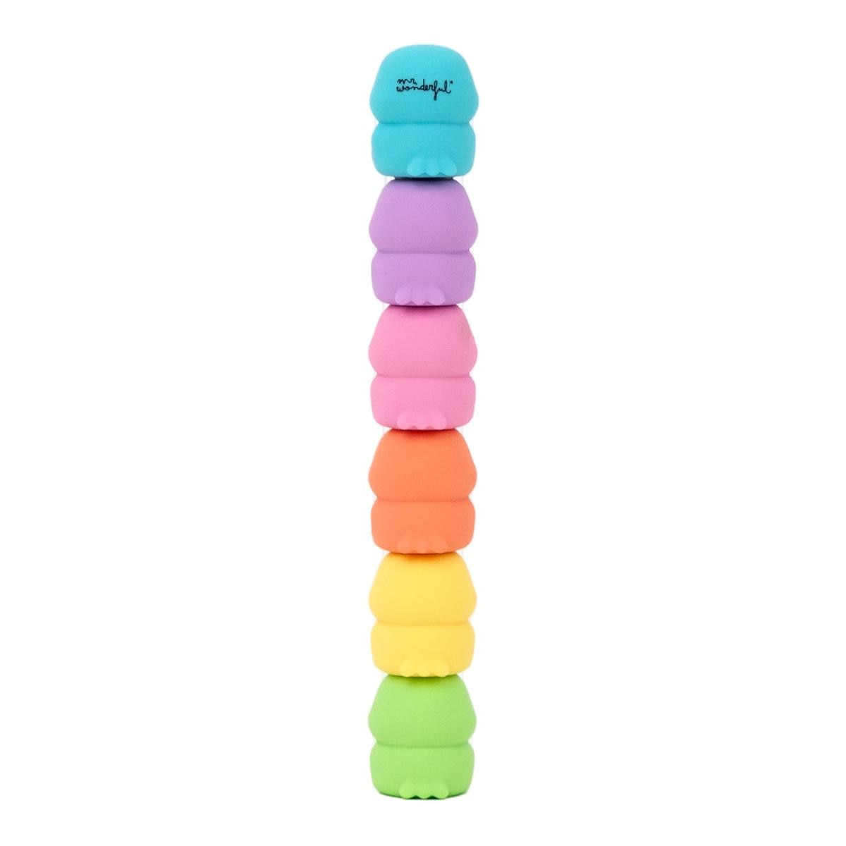 Set de 5 subrayadores apilables  Lazy BoBo Mr. Wondeful 5