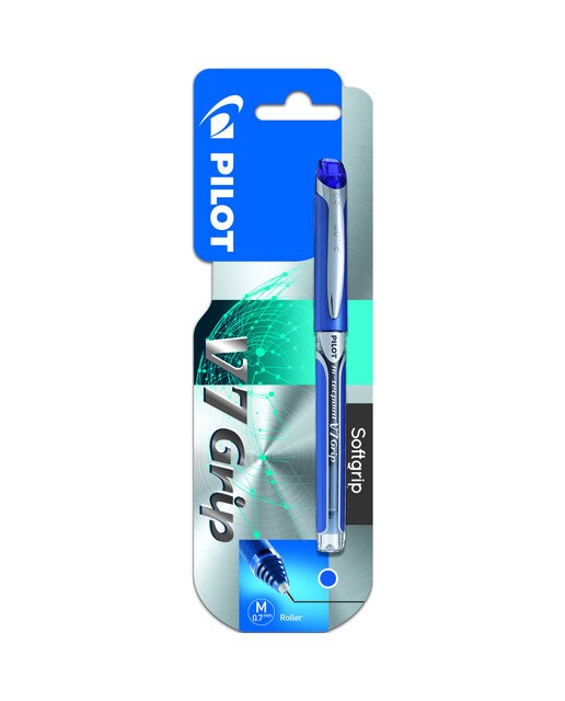 Blister V-7 Grip Caneta roller Tinta líquida azul Pilot 1