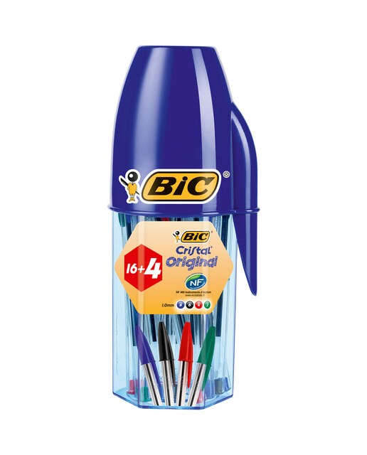 Imagen 0 de Bolígrafos de Colores Cristal Original Megatubo de 20 Unidades BIC