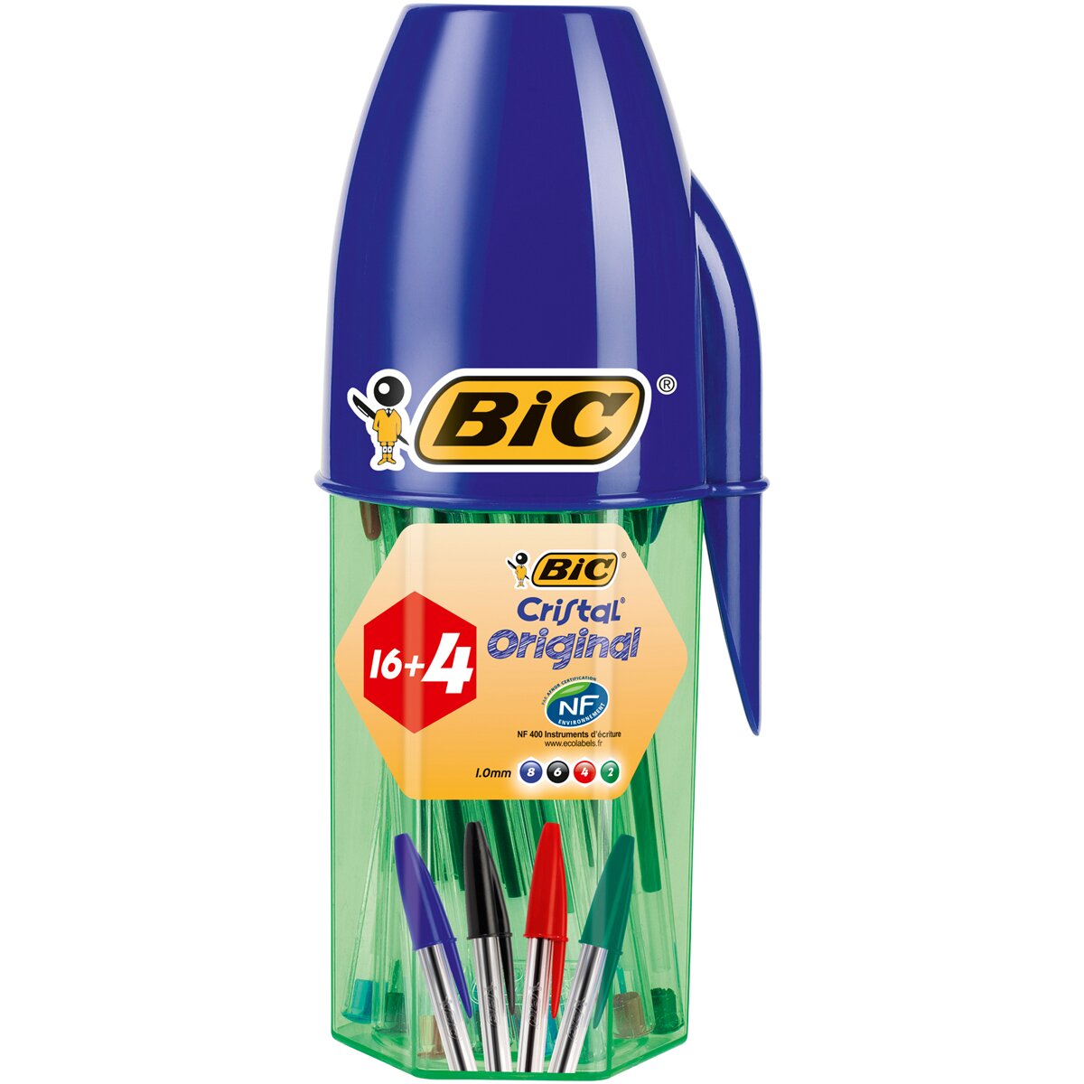 Bolígrafos de Colores Cristal Original Megatubo de 20 Unidades BIC Multicolor-4