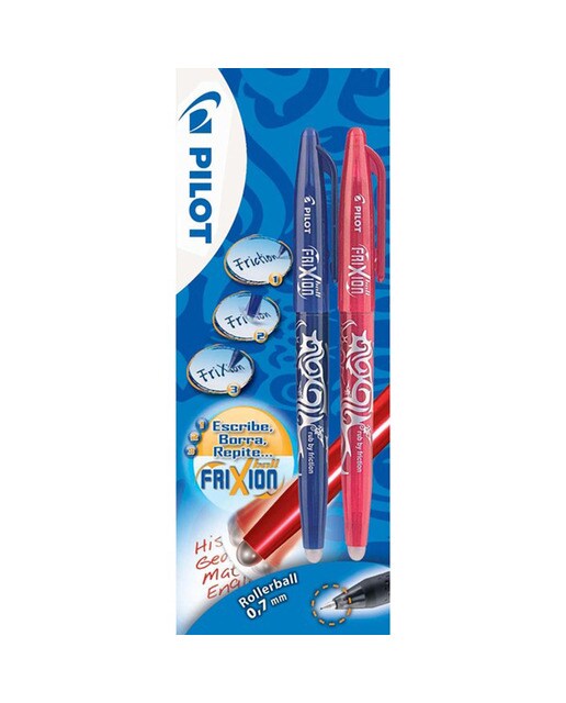 Imagen 0 de Pack 2 Roller de Tinta de Gel Borrables Frixion Ball Pilot azul y rojo
