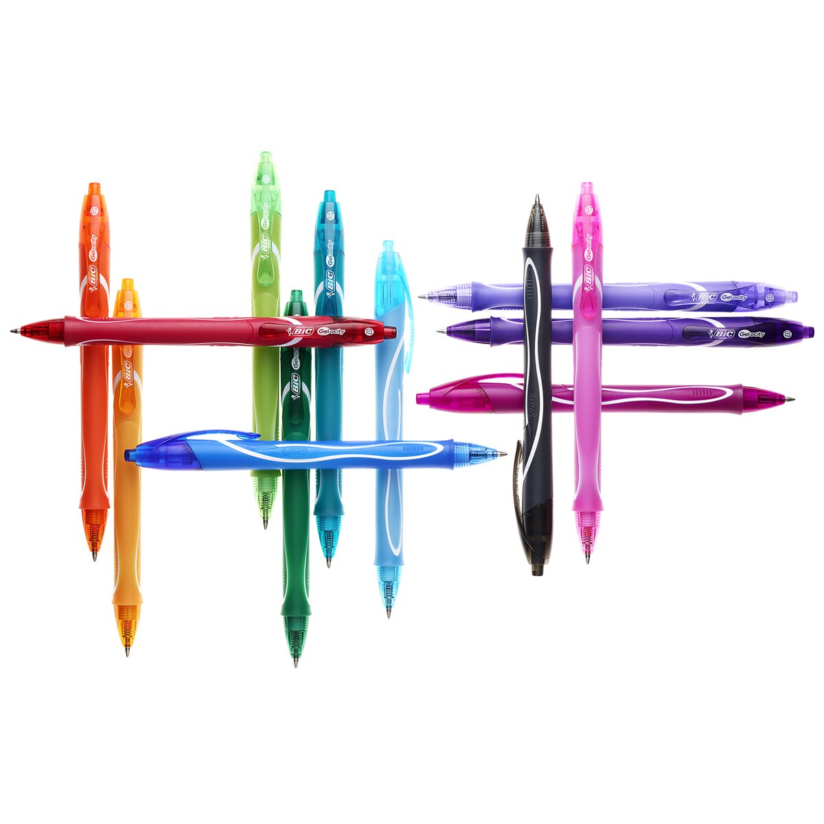 Pack de 2+1 Bolígrafos Gel Gelocity Quick Dry Punta Media BIC Multicolor-6