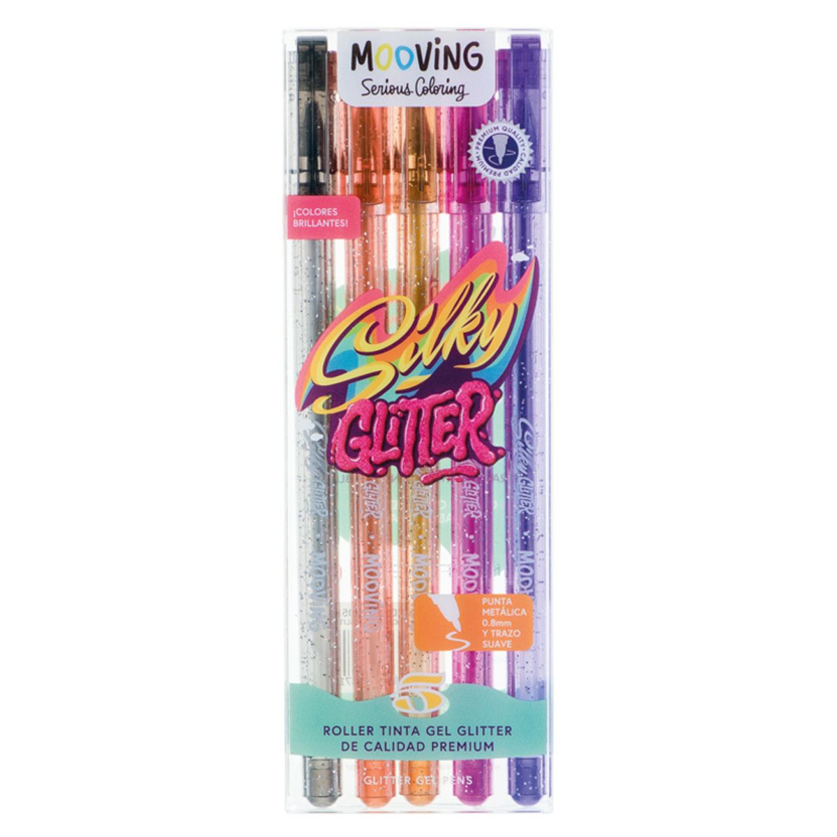 Imagen 0 de 5 roller tinta gel glitter Mooving