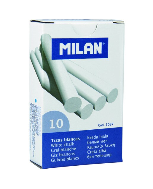 Pack de 2 Caixas de 10 Gizes Brancos MILAN 1