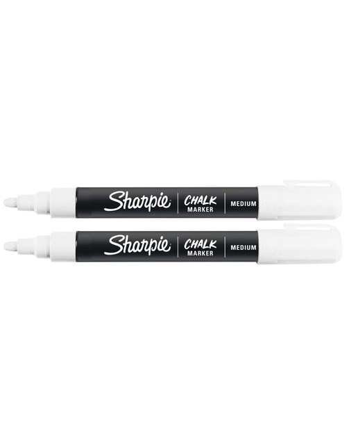 Embalagem de 2 Marcadores de Giz Líquido - Chalk Branco Branco-2