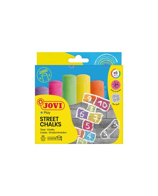 Caixa Giz 6 uni STREET CHALKS Jovi Multicolor Multicolor-1