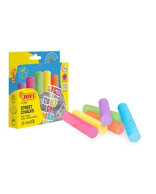 Caixa Giz 6 uni STREET CHALKS Jovi Multicolor Multicolor-3