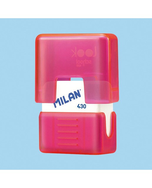 Blíster Goma de Borrar MILAN 430 con Funda + 2 Recambios Surtido 4