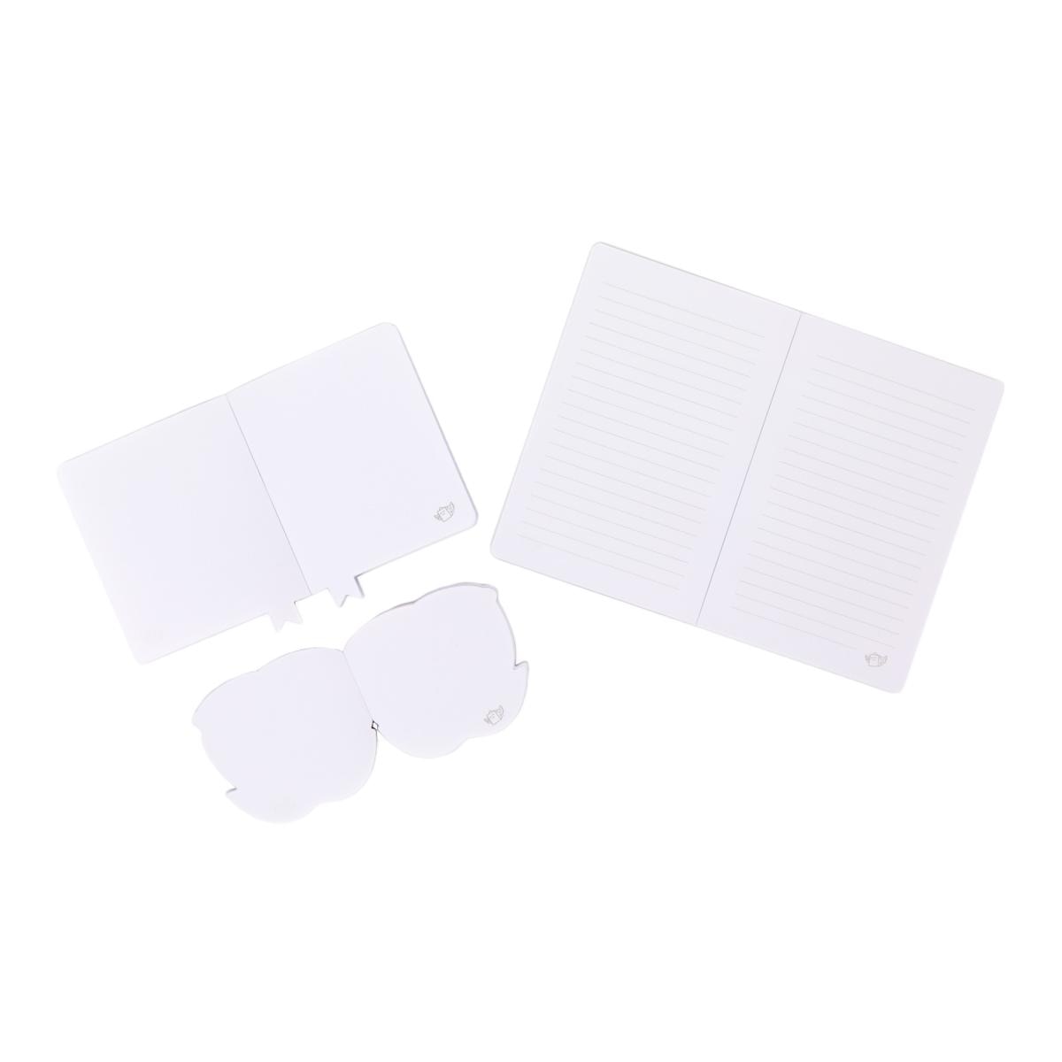 Set de 3 bloques de notas  Mr Wonderful Castillo, libro y rosa Verde-5