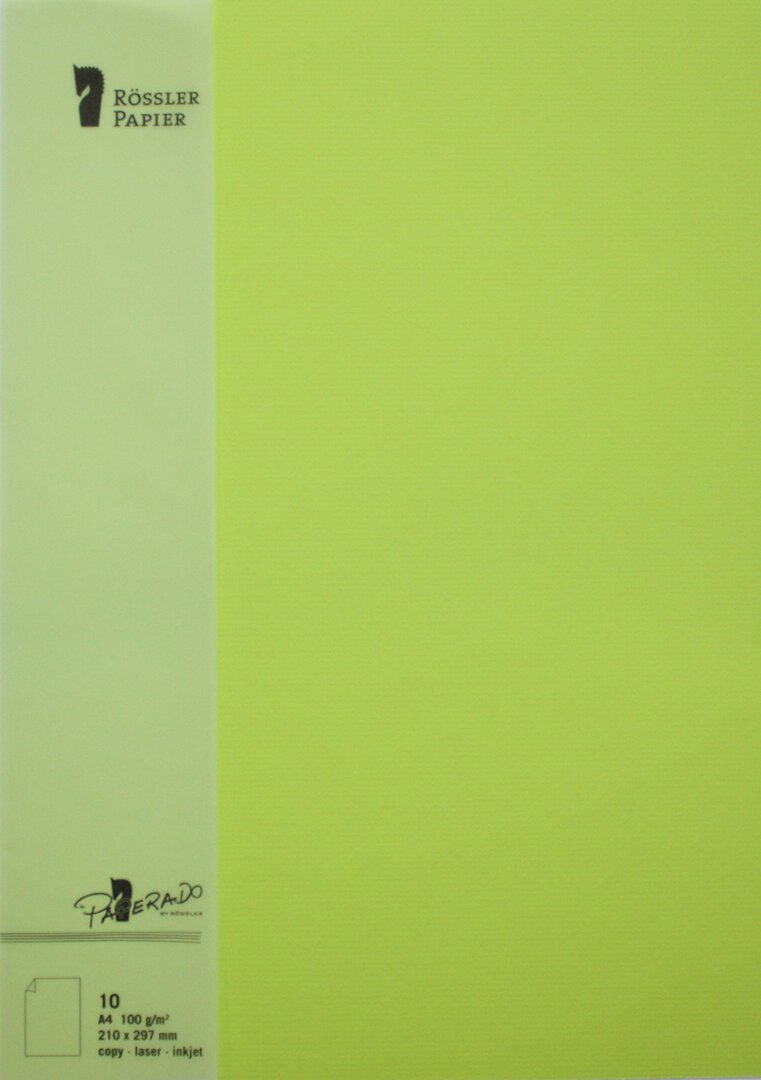 Folha A4 100 g/m² Rossler verde lima 1