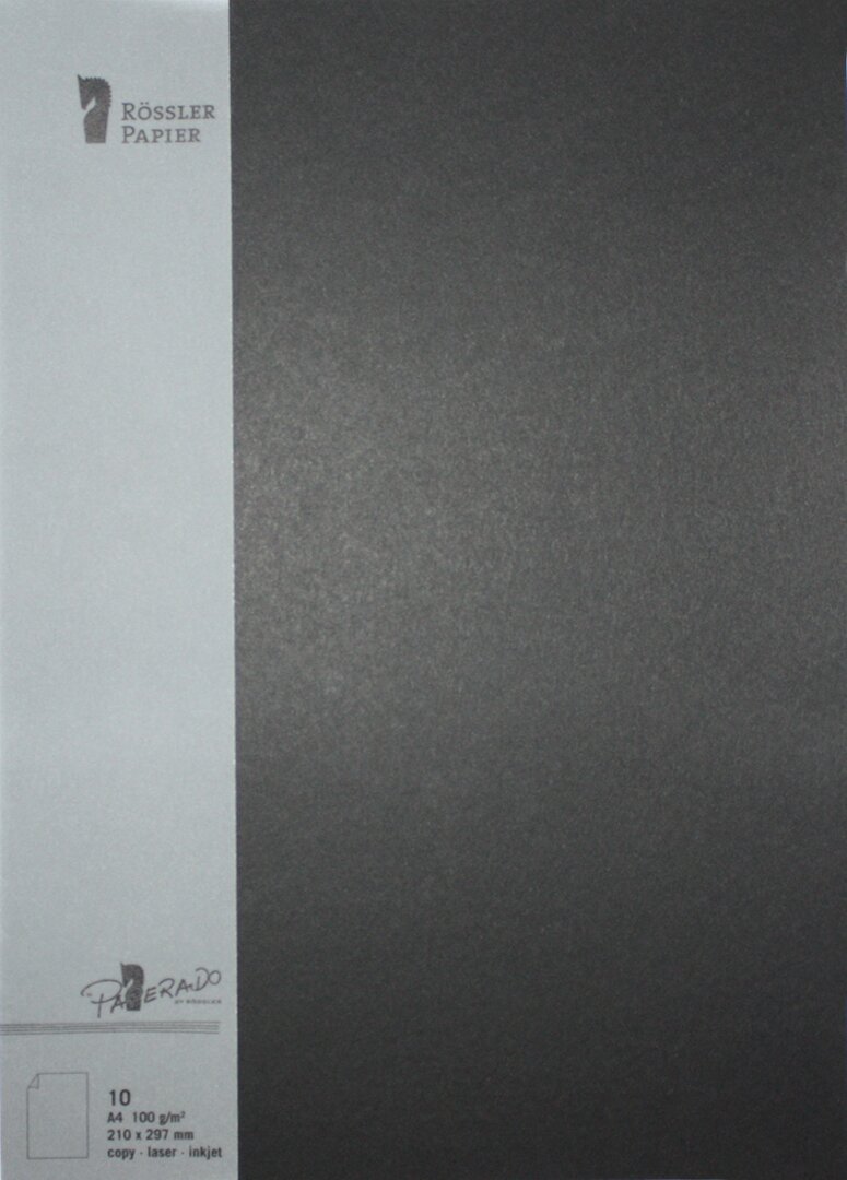 Folha A4 100 g/m² Rossler preto 1