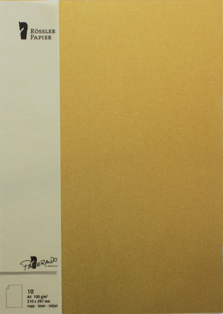 Folha A4 100 g/m² Rossler dourado 1