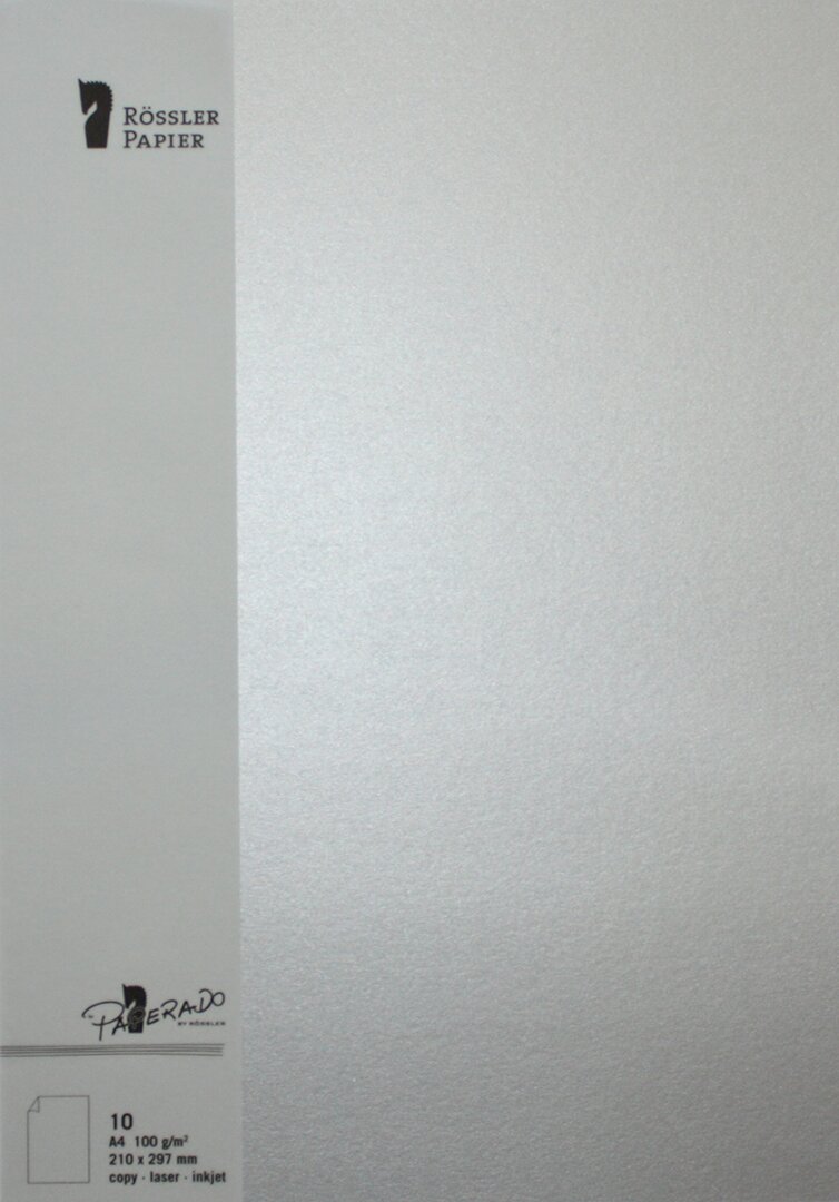 Folha A4 100 g/m² Rossler prateado 1