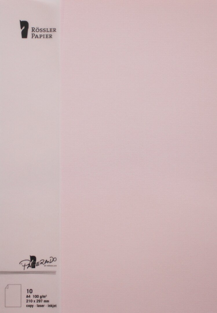 Folha A4 100 g/m² Rossler rosa 1
