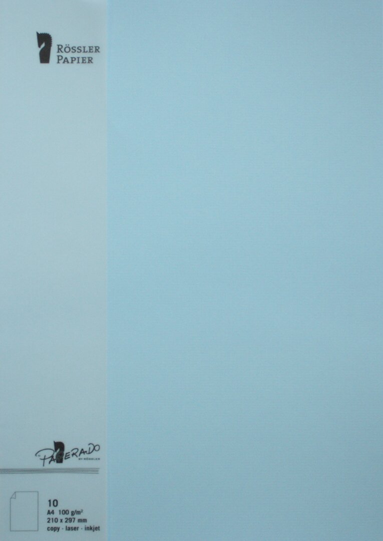 Folha A4 100 g/m² Rossler azul água 1