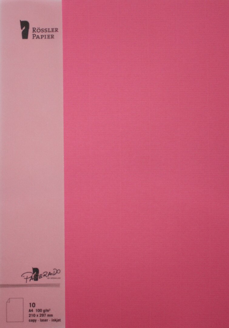 Folha A4 100 g/m² Rossler fúcsia 1