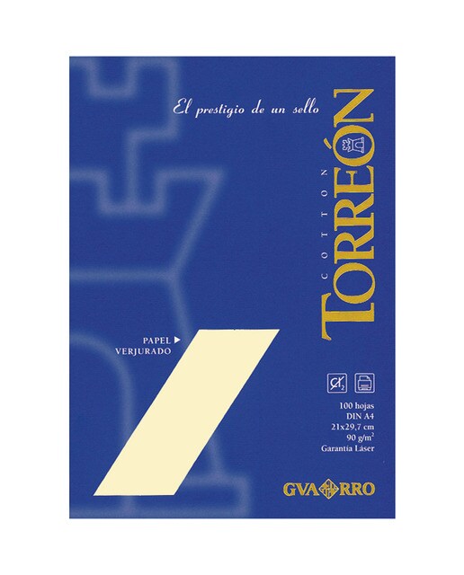 Pack, 100 Folhas A4, Papel Torreon, Picotado, 90 g Canson Amarelado 1