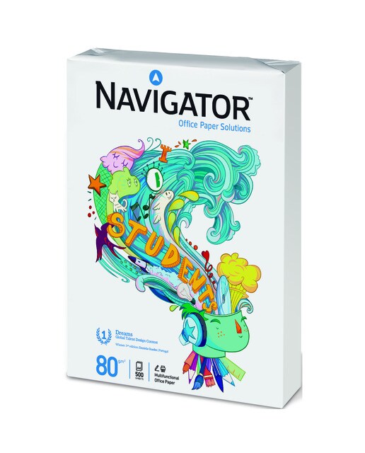 Imagen 0 de Paquete de papel de 500 Hojas de 80 grs DinA4 Navigator Students Blanco