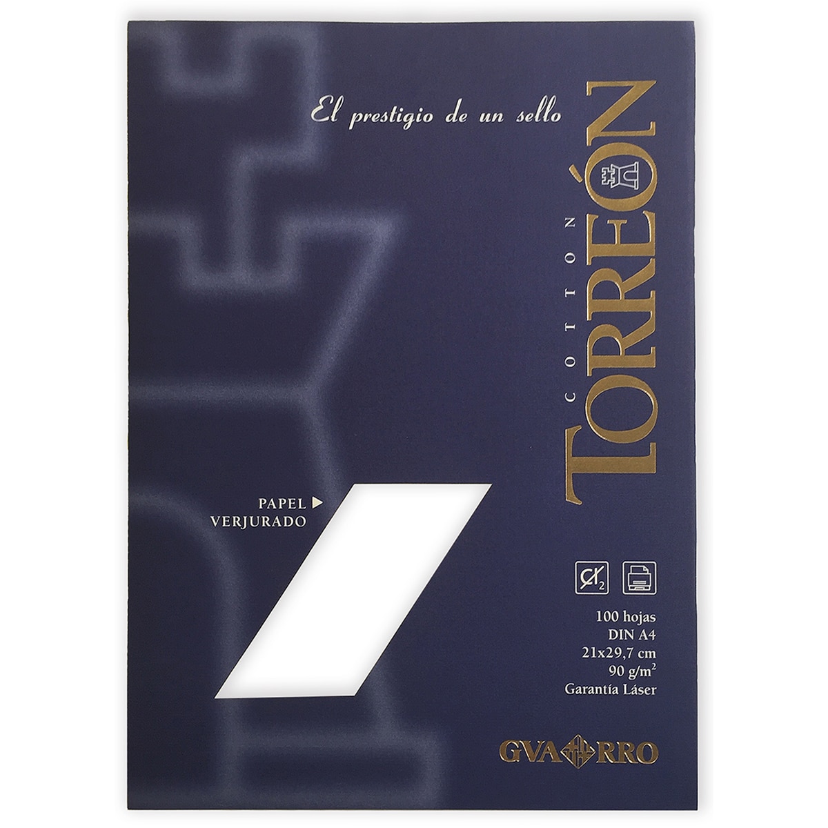 Imagen 0 de 100 hojas 21x29,7 cm torreón 10% verjurado 90g Guarro Canson, blanco