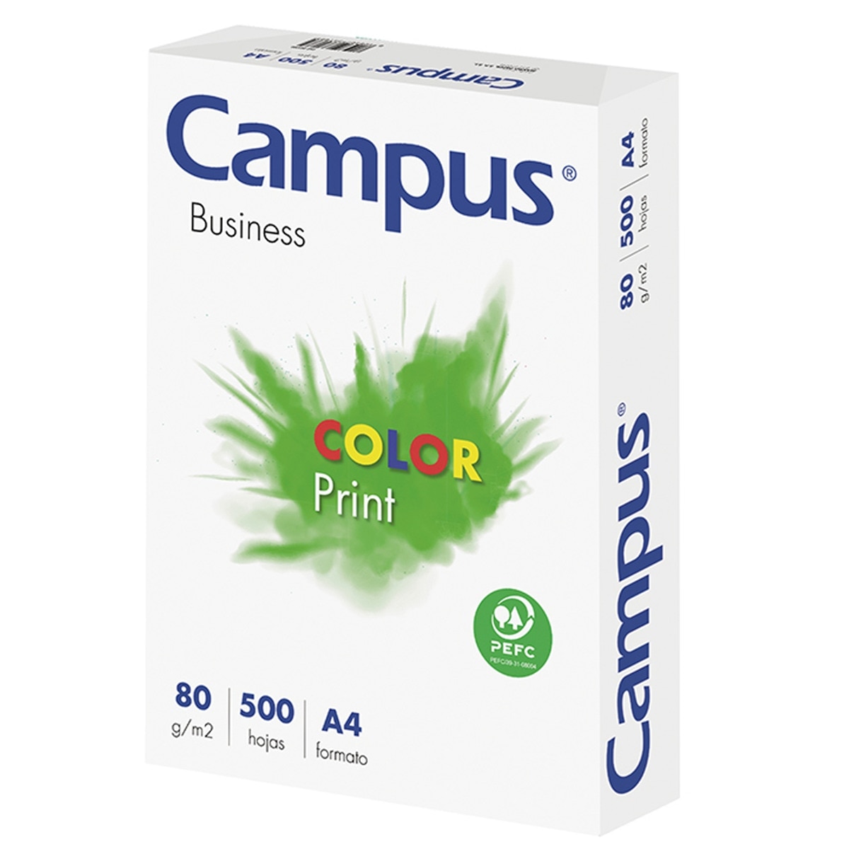Caja de 5 paquetes de folios de papel A4 80 gramos Campus blanco 2