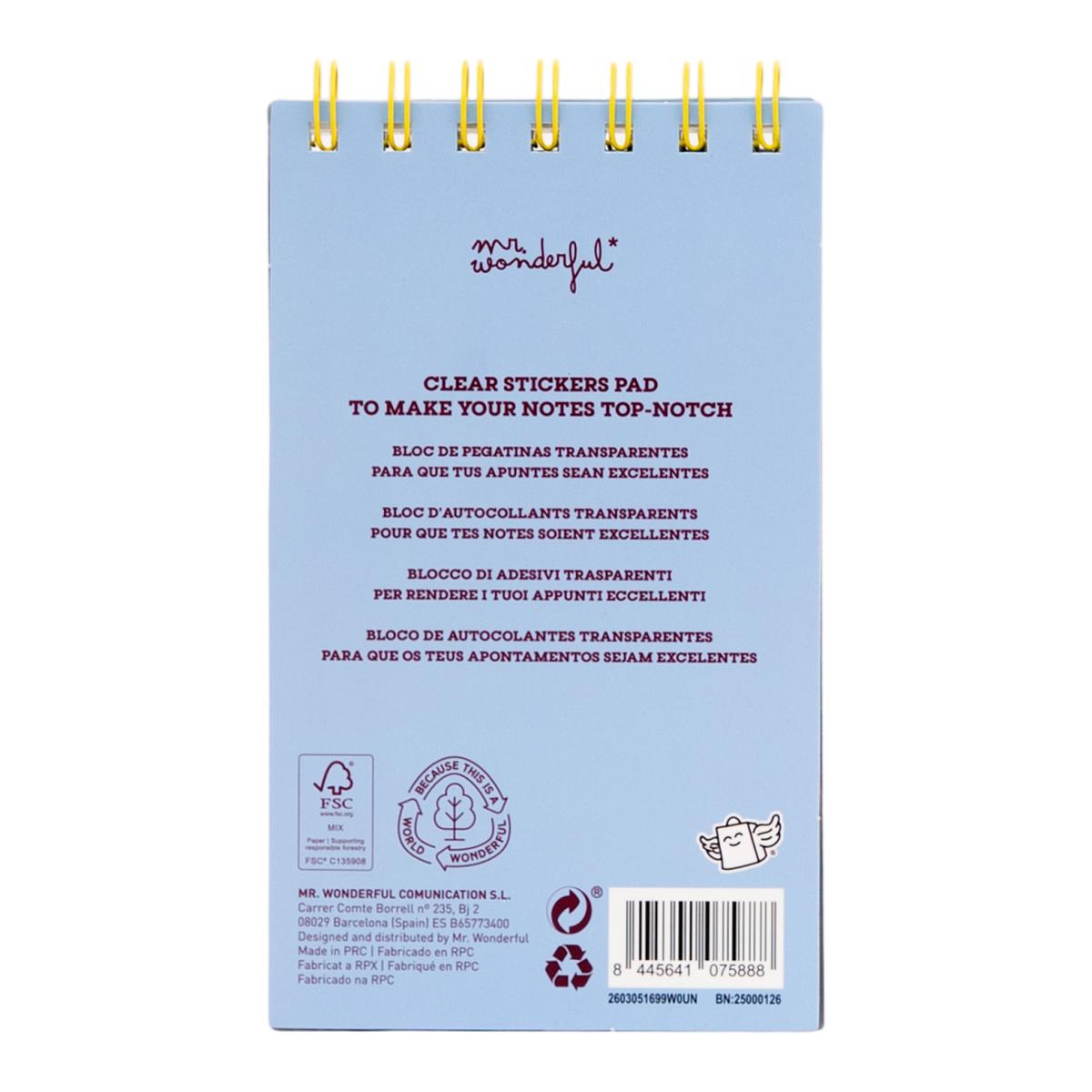 Bloc de pegatinas transparentes Mr Wonderful Stick and decorate Multicolor-2