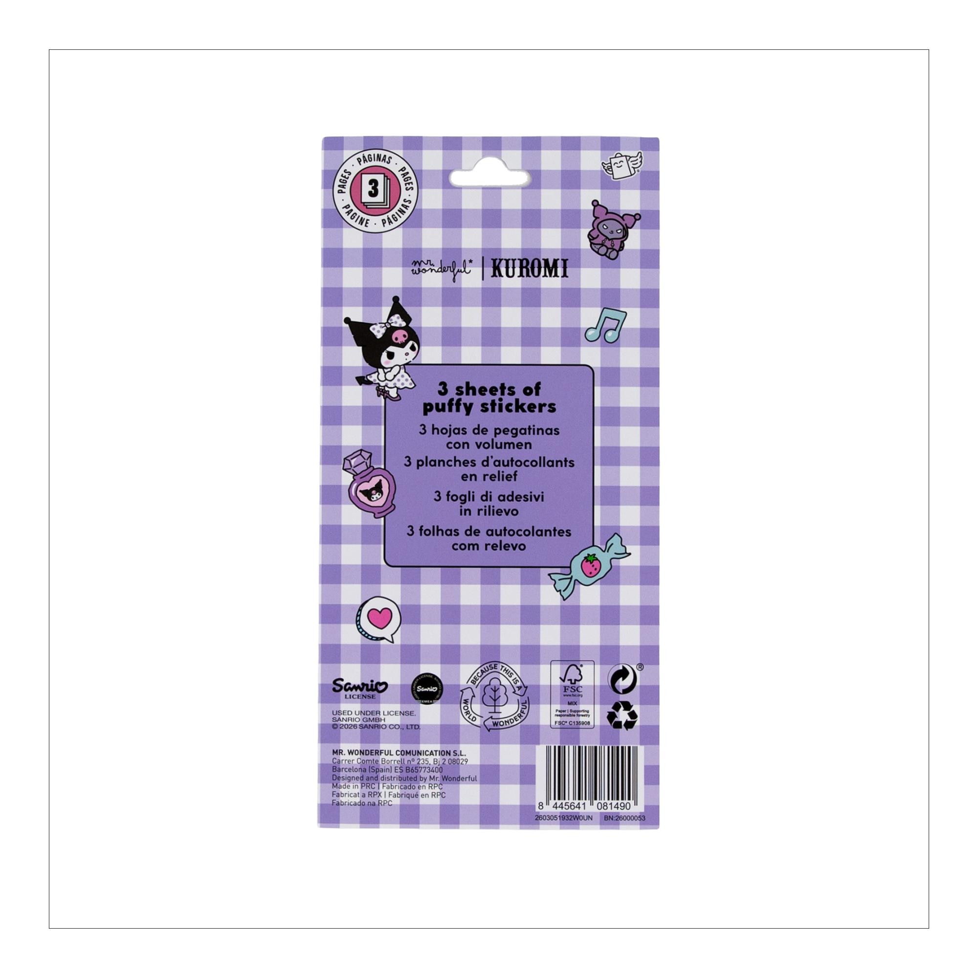 Pegatinas Mr.Wonderful Kuromi Multicolor-2