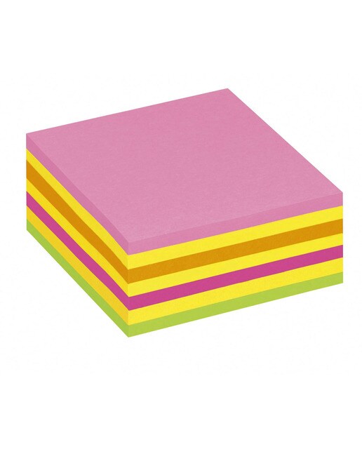 Imagen 0 de Bloc de notas rosa, naranja, fucsia, verde y amarillo 76 mm x 76 mm, 325 hojas Post-it