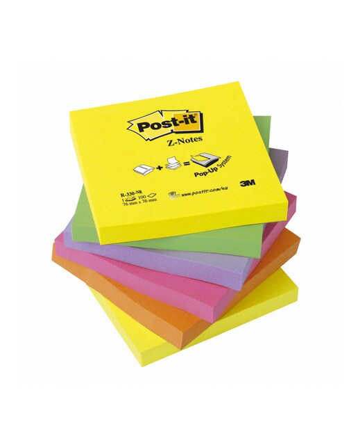 Imagen 0 de Pack 6 Blocs Notas Z-Notes Neón Post-it