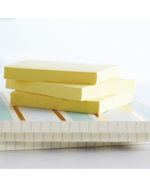 Pack de 6 Blocos de Notas Adesivas Post-It Reposicionáveis Recicladas 76 x 76 mm - Amarelo Amarelo-3