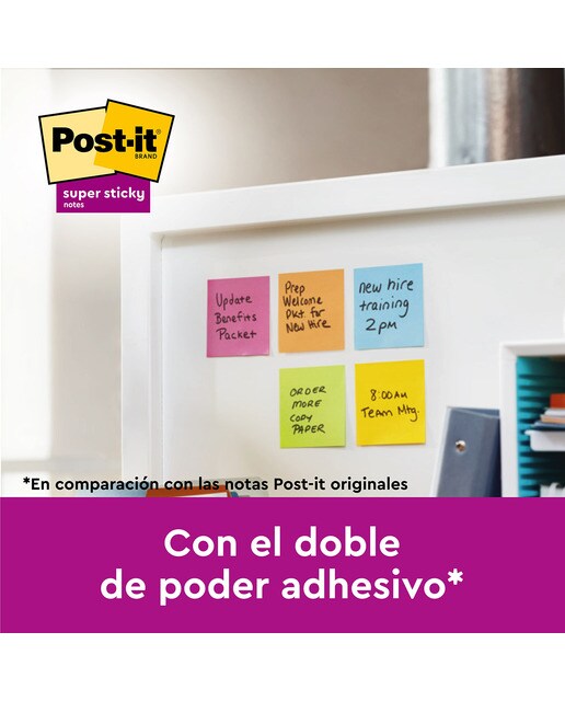 Pack de 6 Blocs de Notas Adhesivas Reposicionables 76x76mm Super Sticky Colección Soulful Post-it Multicolor Multicolor-2
