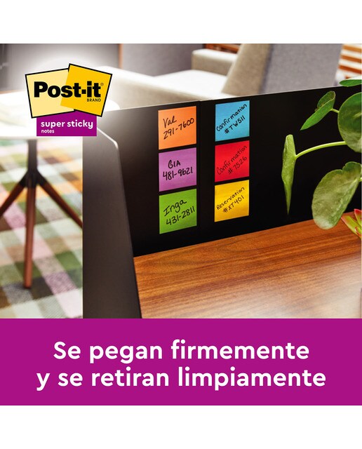 Pack de 6 Blocs de Notas Adhesivas Reposicionables 76x76mm Super Sticky Colección Soulful Post-it Multicolor Multicolor-3