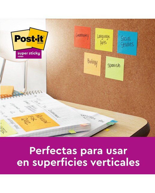 Pack de 6 Blocs de Notas Adhesivas Reposicionables 76x76mm Super Sticky Colección Soulful Post-it Multicolor Multicolor-4