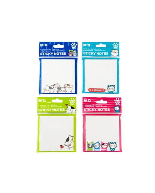 Notas autocolantes brancas 76X76mm M&G 1