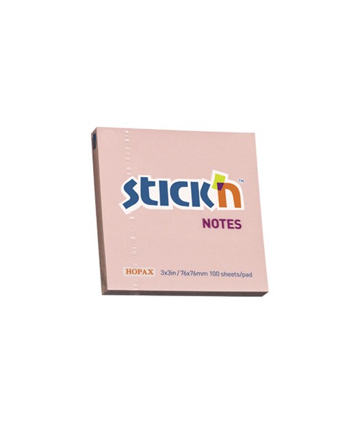 Imagem 0 de Notas adesivas Stick'n 76x76mm Stick'n cor-de-rosa pastel