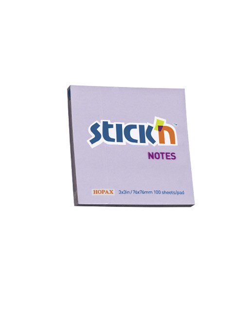 Imagem 0 de Notas adesivas Stick'n 76x76mm Stick'n cor lilás pastel.