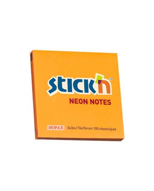 Bloco de Notas Adesivas 76x76 mm - Laranja Neon Laranja Néon-1