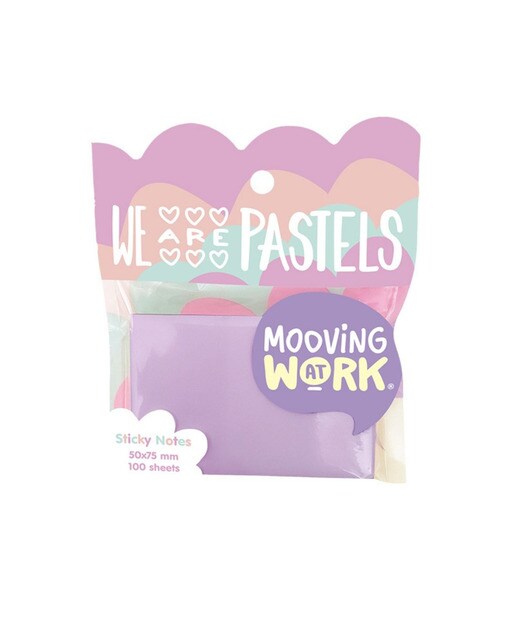 Notas adhesivas 50x75 100hjs pastel Mooving Multicolor-2