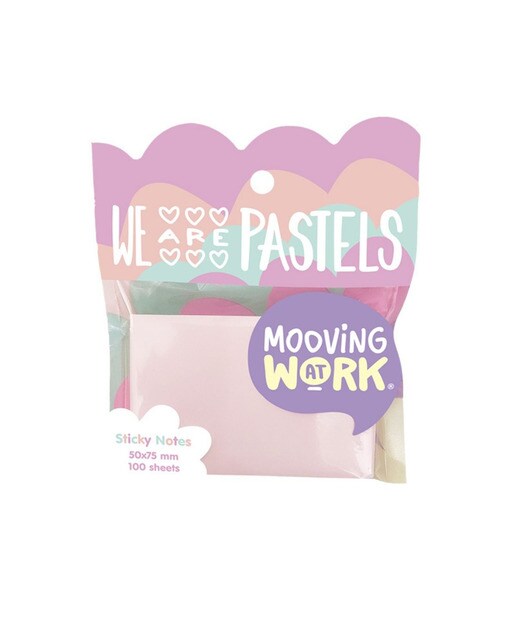 Notas adhesivas 50x75 100hjs pastel Mooving Multicolor-3