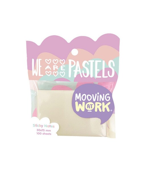 Notas adhesivas 50x75 100hjs pastel Mooving Multicolor-4