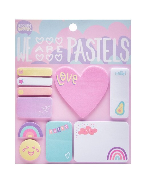 Imagem 0 de Conjunto de notas adesivas pastel Mooving.