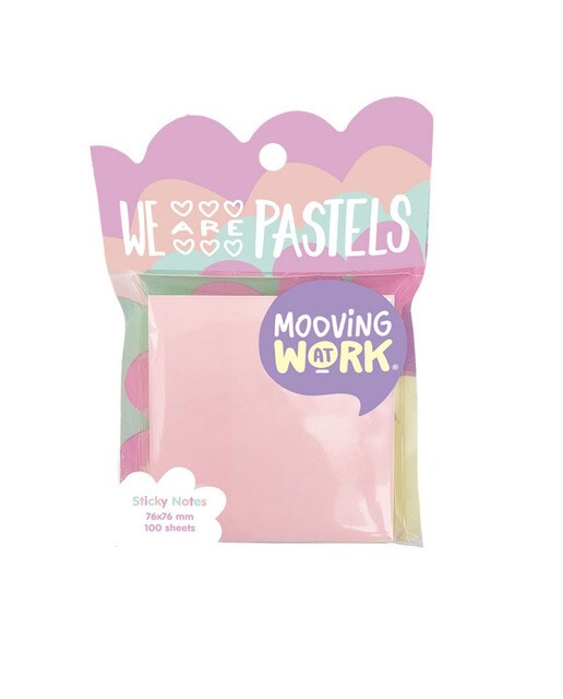 Notas adesivas 76x76 100 folhas pastel Mooving Multicolor-1