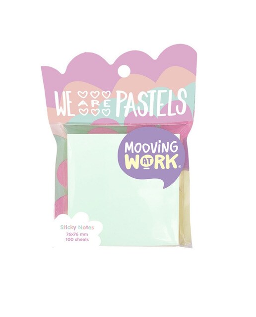Notas adesivas 76x76 100 folhas pastel Mooving Multicolor-2