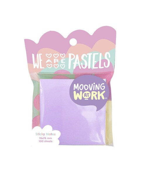 Notas adesivas 76x76 100 folhas pastel Mooving Multicolor-3