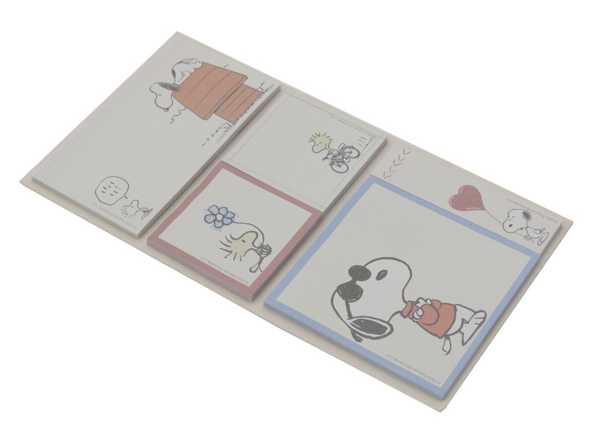 Pack de Notas Adesivas Snoopy Bege-4