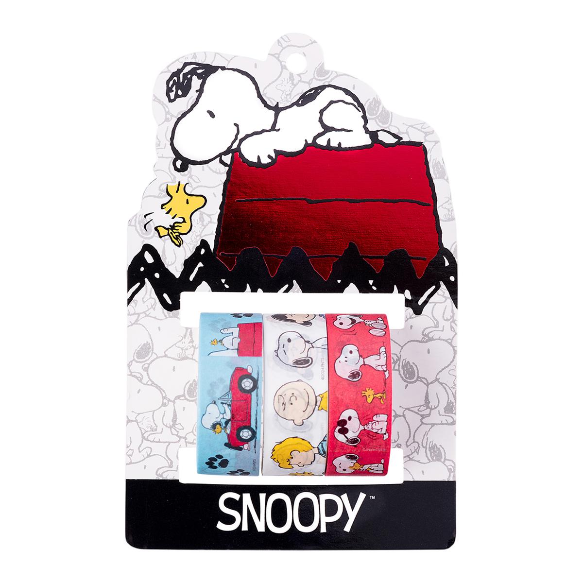 Imagem 0 de Fita adesiva Washi 1,5 cm x 3 m – blister 3 unidades Snoopy Mooving