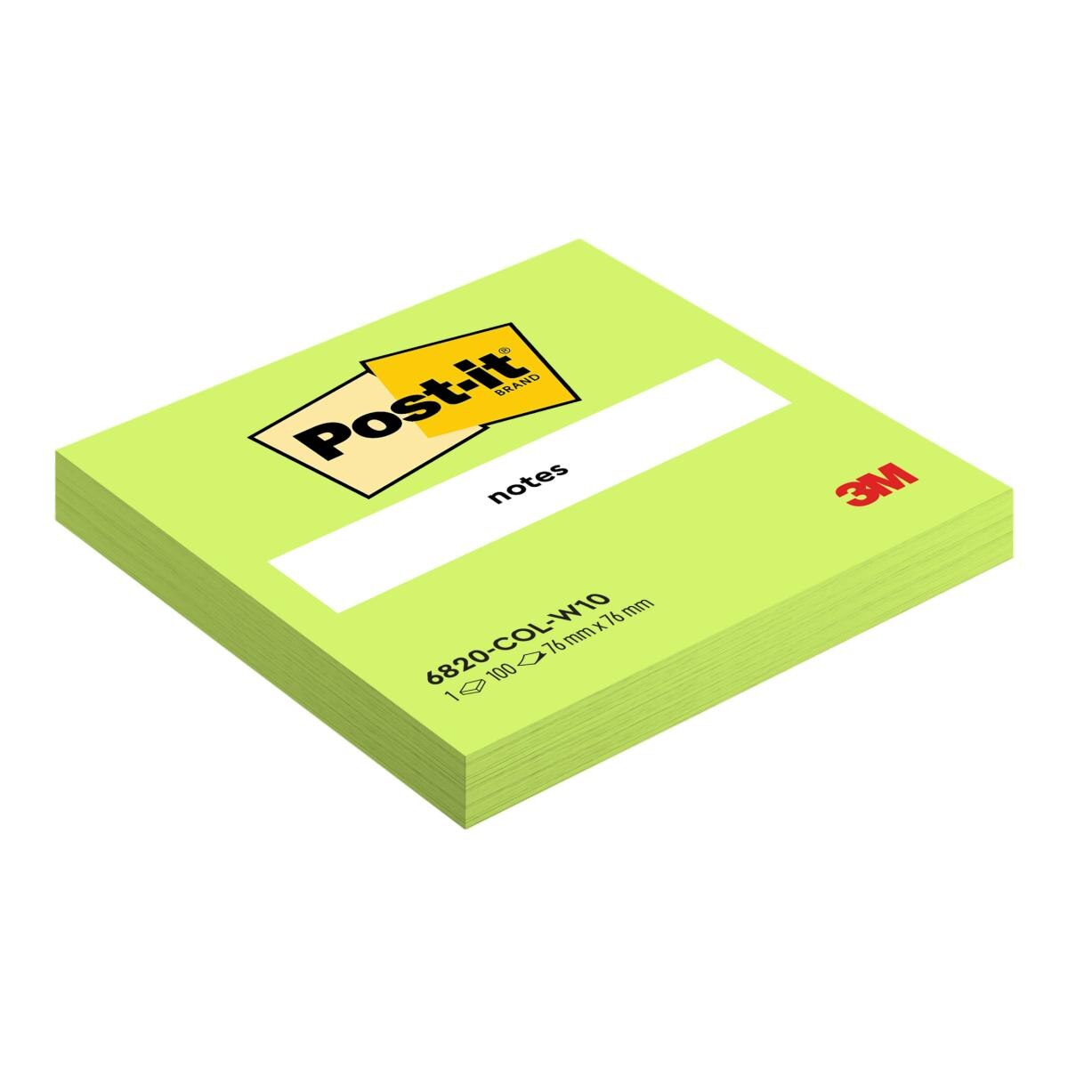 Notas autoadesivas Post-it, cores Sortidas de 76 x 76 mm. 100 Folhas por bloc Multicolor-2