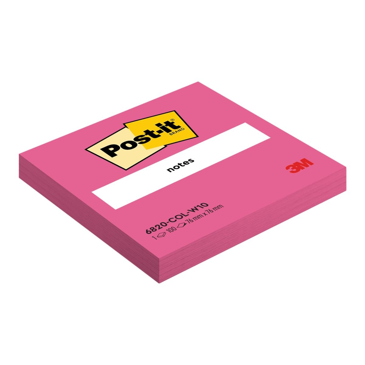 Notas autoadesivas Post-it, cores Sortidas de 76 x 76 mm. 100 Folhas por bloc Multicolor-3